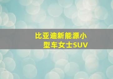 比亚迪新能源小型车女士SUV