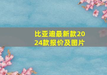 比亚迪最新款2024款报价及图片