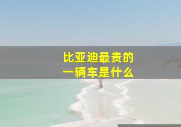 比亚迪最贵的一辆车是什么