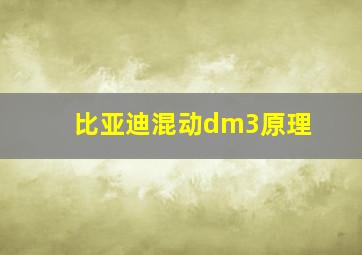 比亚迪混动dm3原理