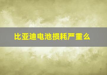 比亚迪电池损耗严重么