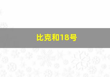 比克和18号