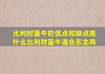 比利时蓝牛的优点和缺点是什么比利时蓝牛适合东北吗