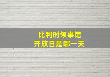 比利时领事馆开放日是哪一天