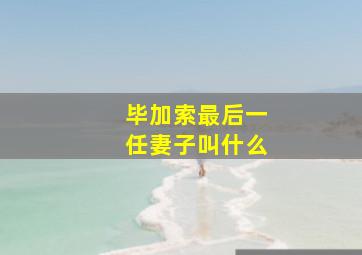 毕加索最后一任妻子叫什么