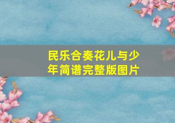 民乐合奏花儿与少年简谱完整版图片