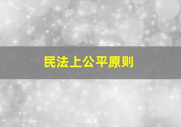 民法上公平原则