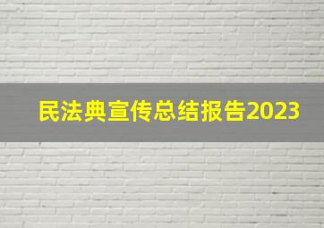 民法典宣传总结报告2023