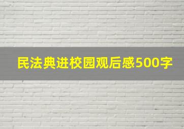 民法典进校园观后感500字