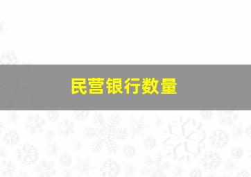 民营银行数量