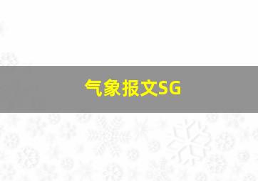 气象报文SG