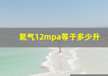 氧气12mpa等于多少升