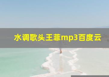 水调歌头王菲mp3百度云