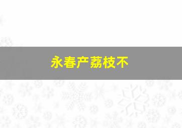 永春产荔枝不