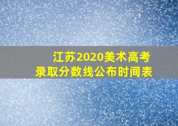 江苏2020美术高考录取分数线公布时间表