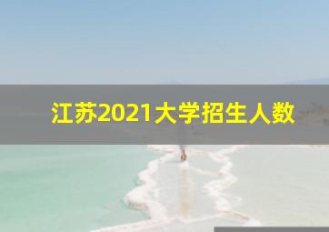 江苏2021大学招生人数