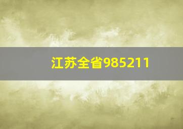 江苏全省985211