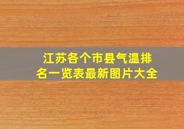 江苏各个市县气温排名一览表最新图片大全