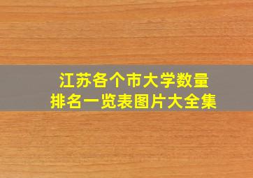 江苏各个市大学数量排名一览表图片大全集