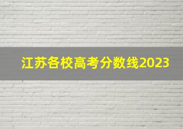 江苏各校高考分数线2023