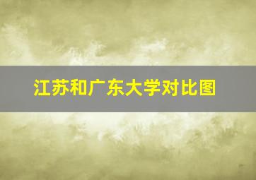 江苏和广东大学对比图