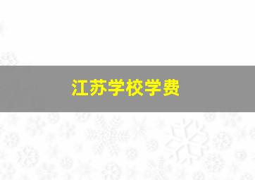 江苏学校学费