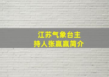 江苏气象台主持人张赢赢简介