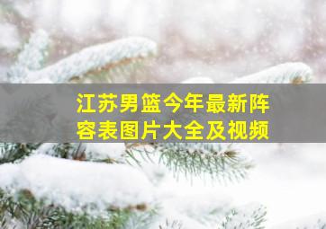 江苏男篮今年最新阵容表图片大全及视频