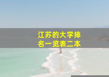 江苏的大学排名一览表二本