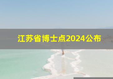 江苏省博士点2024公布