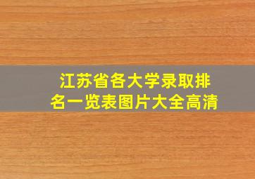 江苏省各大学录取排名一览表图片大全高清