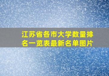 江苏省各市大学数量排名一览表最新名单图片