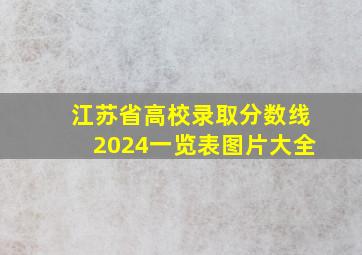 江苏省高校录取分数线2024一览表图片大全