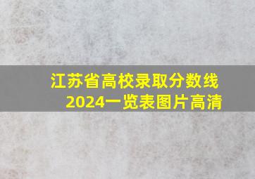 江苏省高校录取分数线2024一览表图片高清