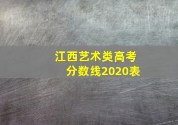 江西艺术类高考分数线2020表