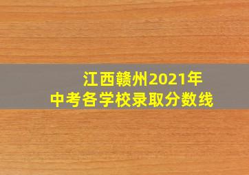 江西赣州2021年中考各学校录取分数线