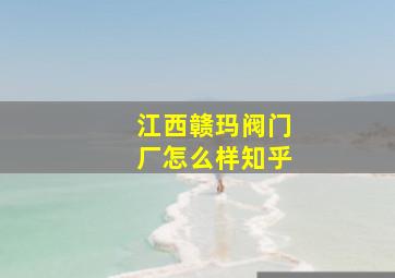 江西赣玛阀门厂怎么样知乎