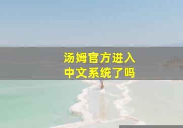 汤姆官方进入中文系统了吗