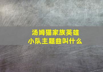 汤姆猫家族英雄小队主题曲叫什么