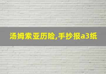 汤姆索亚历险,手抄报a3纸