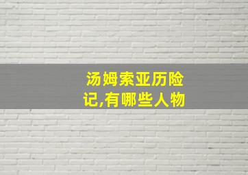 汤姆索亚历险记,有哪些人物