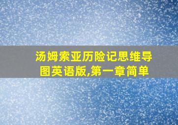 汤姆索亚历险记思维导图英语版,第一章简单