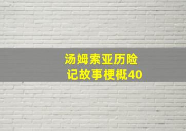 汤姆索亚历险记故事梗概40