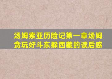 汤姆索亚历险记第一章汤姆贪玩好斗东躲西藏的读后感