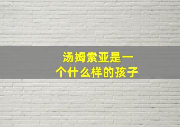 汤姆索亚是一个什么样的孩子