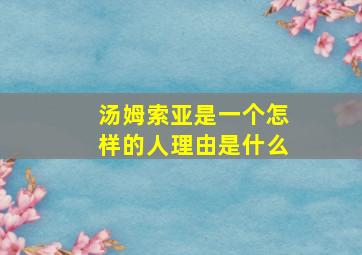 汤姆索亚是一个怎样的人理由是什么