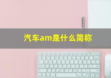 汽车am是什么简称