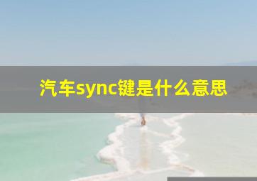 汽车sync键是什么意思