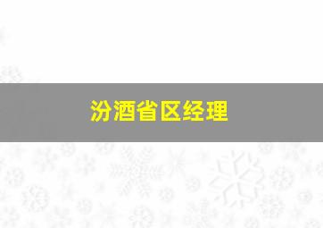 汾酒省区经理