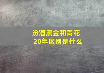 汾酒黑金和青花20年区别是什么